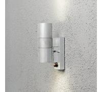 Luminosa Lighting Luminosa Modena Outdoor Modern Up Down Double Wall Light Galvanized Steel Pir Motion Sensor, Ip44