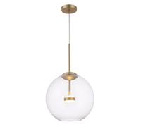 Luminosa Lighting Luminosa Modern Cometa Integrated Led Matt Gold Pendant Ceiling Light Glass Shade