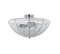 Luminosa Lighting Luminosa Modern Flush Ceiling Light Chrome 3 Light , E27