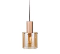 Luminosa Lighting Luminosa Modern Hanging Pendant Antique Bronze, Black 1 Light With Glass Shade, E27