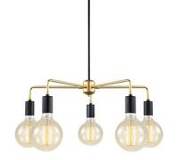 Luminosa Lighting Luminosa Modern Hanging Pendant Black, Gold 5 Light , E27
