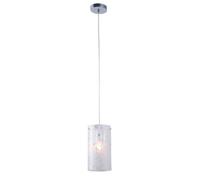 Luminosa Lighting Luminosa Modern Hanging Pendant Chrome 1 Light With Fabric Shade, E27
