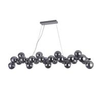 Luminosa Lighting Luminosa Modern Hanging Pendant Chrome 25 Light With Smoky Shade, G9