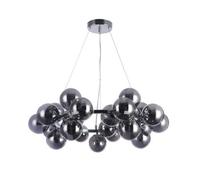 Luminosa Lighting Luminosa Modern Hanging Pendant Chrome 25 Light With Smoky Shade, G9