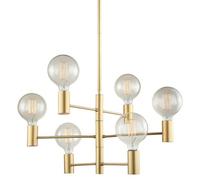 Luminosa Lighting Luminosa Modern Hanging Pendant Fixed Golden Matt 6 Light , E27