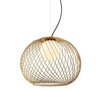 Luminosa Lighting Luminosa Modern Hanging Pendant Golden 1 Light With White Shade, E27