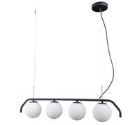 Luminosa Lighting Luminosa Modern Hanging Pendant Satin Black 4 Light With White Shade, G9