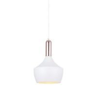 Luminosa Lighting Luminosa Modern Hanging Pendant White, Copper 1 Light , E27