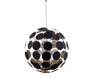 Luminosa Lighting Luminosa Modern Hanging Pendant White, Golden 6 Light With White, Gold Satin Shade, E14