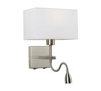 Luminosa Lighting Luminosa Modern Led Bedside Lamp Nickel, Warm White 3000K 350Lm