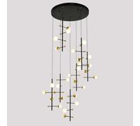 Luminosa Lighting Luminosa Modern Led Hanging Pendant Black, Gold, Warm White 3000K 4538Lm