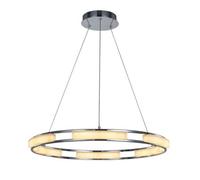 Luminosa Lighting Luminosa Modern Led Hanging Pendant Chrome, Warm White 3000K 2520Lm Dimmable