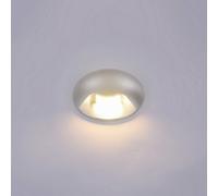 Luminosa Lighting Luminosa Modern Led Outdoor Wall Lamp Silver, Warm White 3000K 150Lm, Ip44