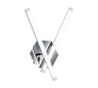 Luminosa Lighting Luminosa Modern Led Wall Lamp Chrome, Warm White 3000K 1000Lm