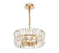 Luminosa Lighting Luminosa Modern Puntes 4 Light Gold Cylindrical Pendant Ceiling Light