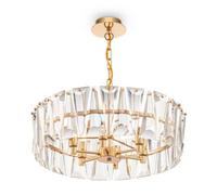 Luminosa Lighting Luminosa Modern Puntes 6 Light Gold Cylindrical Pendant Ceiling Light