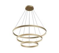 Luminosa Lighting Luminosa Modern Rim Integrated Led Brass 3 Tier Circular Pendant Ceiling Light