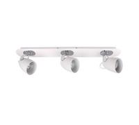 Luminosa Lighting Luminosa Modern Spotlights Chrome, White 3 Light With White Shade, Gu10