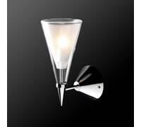 Luminosa Lighting Luminosa Modern Wall Lamp Chrome 1 Light With White, Clear Shade, G9