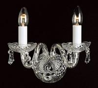 Netlighting Modra Crystal Trimmed Wall Candle Wall Lamp in Grey Netlighting Grey