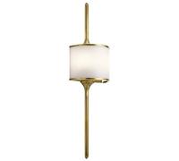 Luminosa Lighting Luminosa Mona 2 Light Bathroom Wall Light Brass Ip44, G9