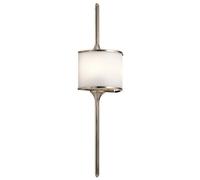 Luminosa Lighting Luminosa Mona 2 Light Bathroom Wall Light Pewter Ip44, G9