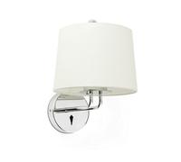 Montreal Wall Light with Shade Chrome E27 Netlighting Grey One Size
