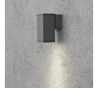 Luminosa Lighting Luminosa Monza Outdoor Modern Wall Light Anthratcite Single Square Gu10, Ip44