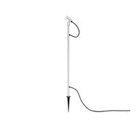 Konstsmide Garden Lighting Monza LED Outdoor Landscape Spot Light with Ground Spike Large 107.5cm/High Powered 1 x 3 Watt LED Garden Lights/Aluminium Silver/Outside Lights