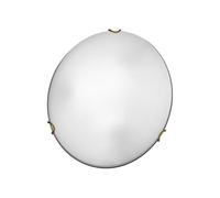 Luminosa Lighting Luminosa Moon Lifestyle Glass Simple Flush Ceiling Light Antique Brass, 2X E27
