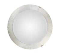 Luminosa Lighting Luminosa Moon Lifestyle Glass Simple Flush Ceiling Light Gold - Sun White Finish, 3X E27