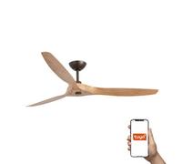 Luminosa Lighting Luminosa Morea Large 3 Blade Ceiling Fan Dark Brown Tuya Smart System