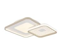 Luminosa Lighting Luminosa Mosaiko Twin Square Semi Flush Ceiling Light Matt White Led 2700/6000K
