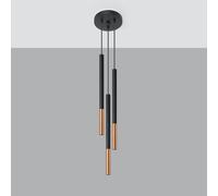 Luminosa Lighting Luminosa Mozaica Cluster Drop Pendant Light Black, Copper G9