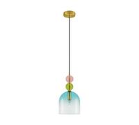 Luminosa Lighting Luminosa Murano Dome Pendant Ceiling Light Glossy Light Green, Blue, Pink, Sandy Gold E14 1X5W