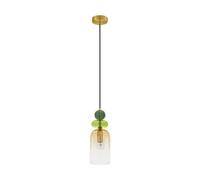 Luminosa Lighting Luminosa Murano Slim Pendant Ceiling Light Glossy Light Green, Dark Green, Orange, Sandy Gold E14 1X5W