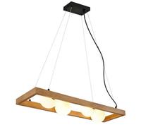 Luminosa Lighting Luminosa Nanda Bar Pendant Ceiling Light Matt Black Balls Opal Glass Shade 4X G9
