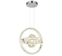 Luminosa Lighting Luminosa Neil Pendant Ceiling Light Chrome K5 Crystals 3X Led Dimmable 2700-6000K