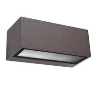 Luminosa Lighting Luminosa Nemesis Aluminium 1 Light Outdoor Wall Light Brown Ip54, E27