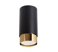 Luminosa Lighting Luminosa Nero Modern Surface Mounted Ceiling Lamp Small Black, Gold