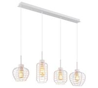 Luminosa Lighting Luminosa Nesa Bar Pendant Ceiling Light Matt White 4X E27