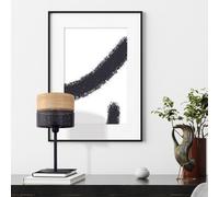 Luminosa Lighting Luminosa Nicol Table Lamp With Round Shade Black, Brown 1Xe27