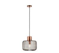 Endon 68986 Nicola Modern Contemporary Decorative Copper Dimmable Pendant Light Wood, Metal IP20 220-240V