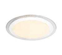 Luminosa Lighting Luminosa Nicole Ii Integrated Led Semi Flush Ceiling Light Chrome Led Dimmable 3000-6000K Remote Control