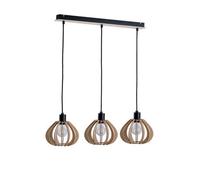 Luminosa Lighting Luminosa Nicolet Bar Pendant Ceiling Light Black, 62Cm, 3X E27