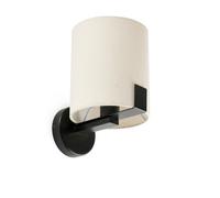 Luminosa Lighting Luminosa Nila Wall Lamp With Shade Matt Black With Off White Shade