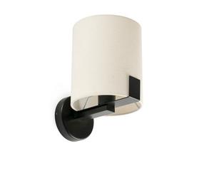 Luminosa Lighting Luminosa Nila Wall Lamp With Shade Matt Black With Off White Shade
