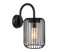 Luminosa Lighting Luminosa Nina Outdoor Wall Lamp Matt Black Ip44 1X E27