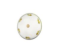 Luminosa Lighting Luminosa Nonna Cottage Style Glass Patterned Flush Ceiling Lamp Antique Brass, 2X E14