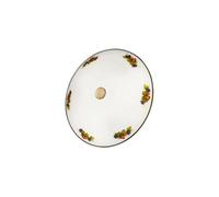Luminosa Lighting Luminosa Nonna Cottage Style Glass Patterned Flush Ceiling Lamp Antique Brass, 2X E14